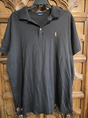 Polo by Ralph Lauren Men's Black Polo with Signature Embroidered Pony